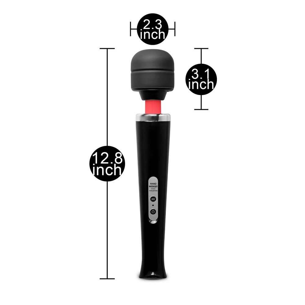 Black Color 10-Speed USB Rechargeable Magic Wand Massager