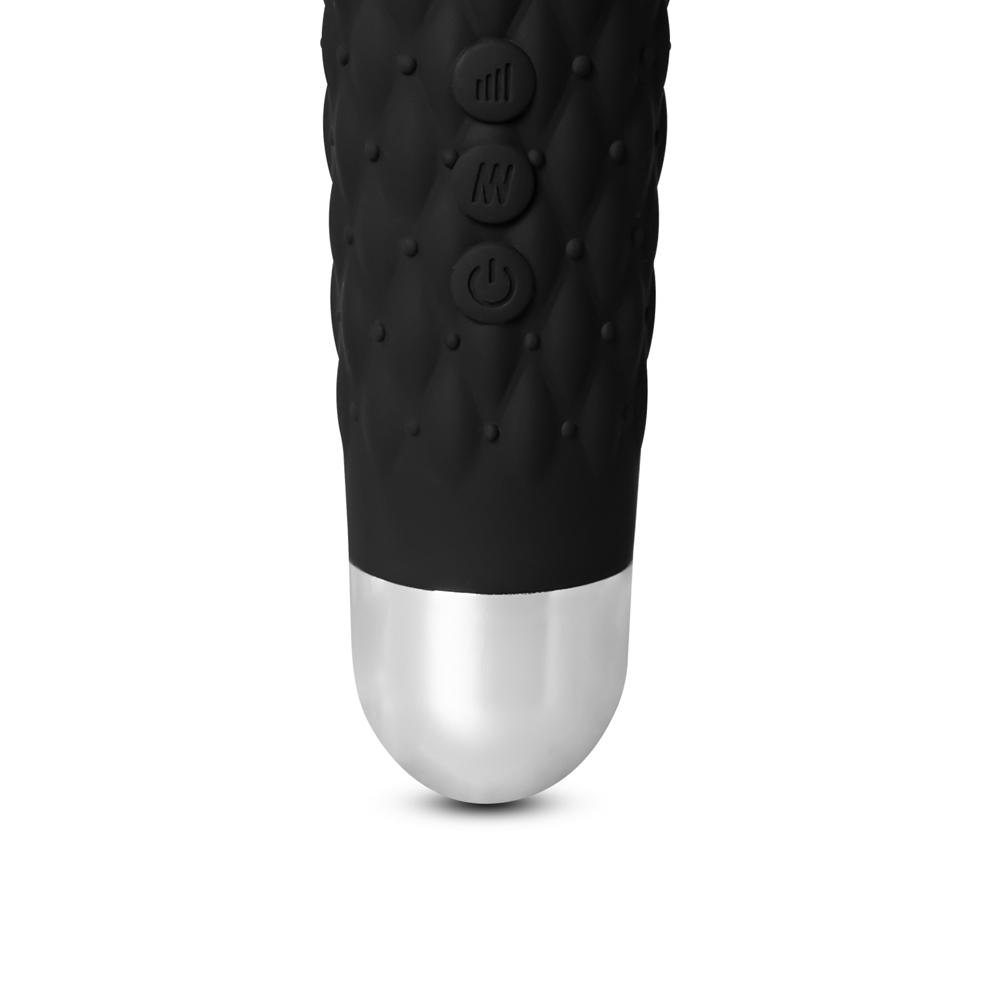 Black Color 9 Speeds Rechargeable Silicone Wand Massager