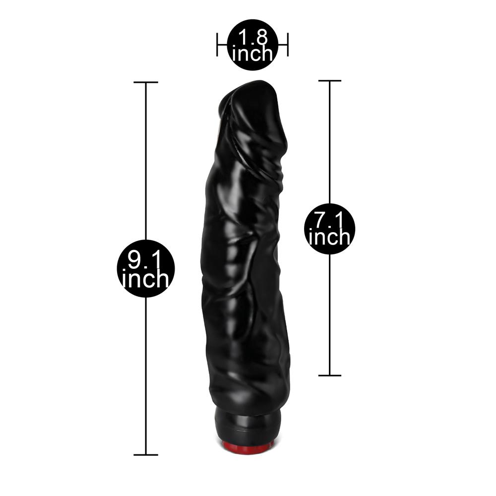 Black Color Big Man Dildo Vibrator (4.5 CM in Diameter)