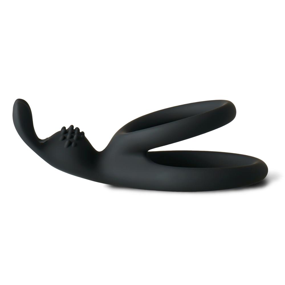 Black Color Rabbit Cock Ring with 2 Rings