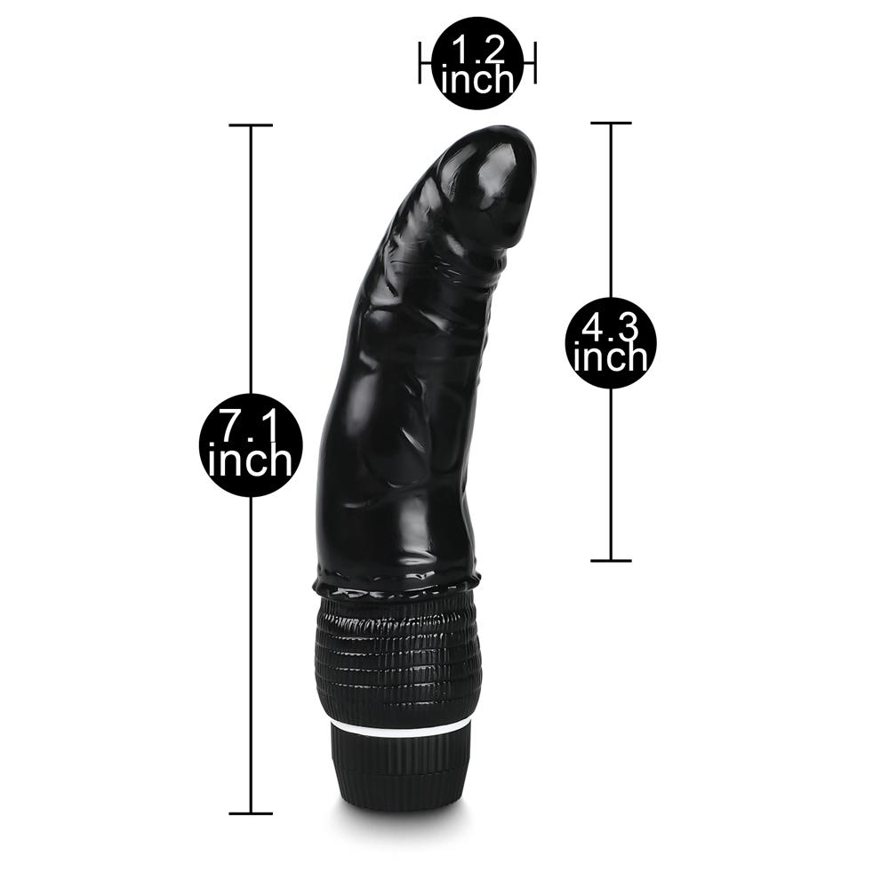 Black Color Realistic Dildo Vibrator ( TPE Material, Skin-Safe, No Smell)