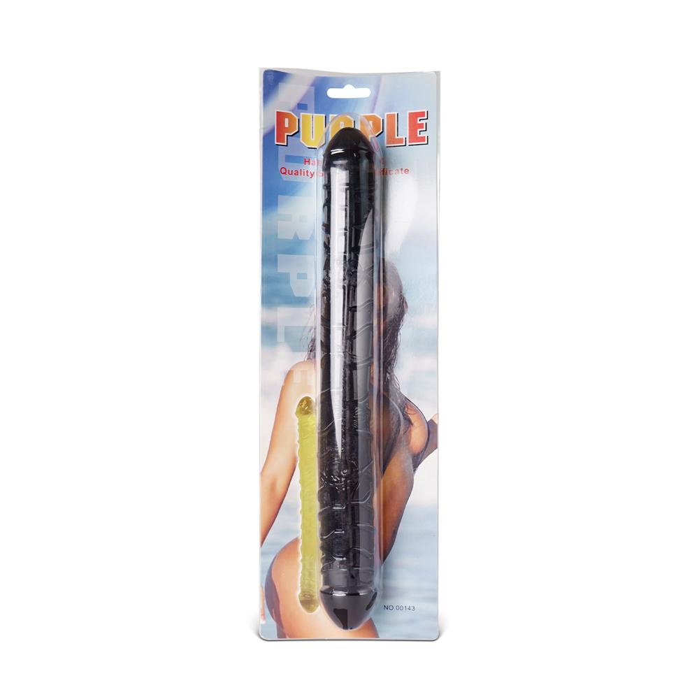 Black Color Realistic Double Ended Dildo