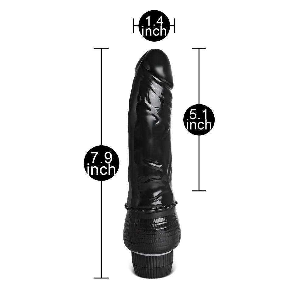 Black Color Realistic Penis Vibrator ( TPE Material )