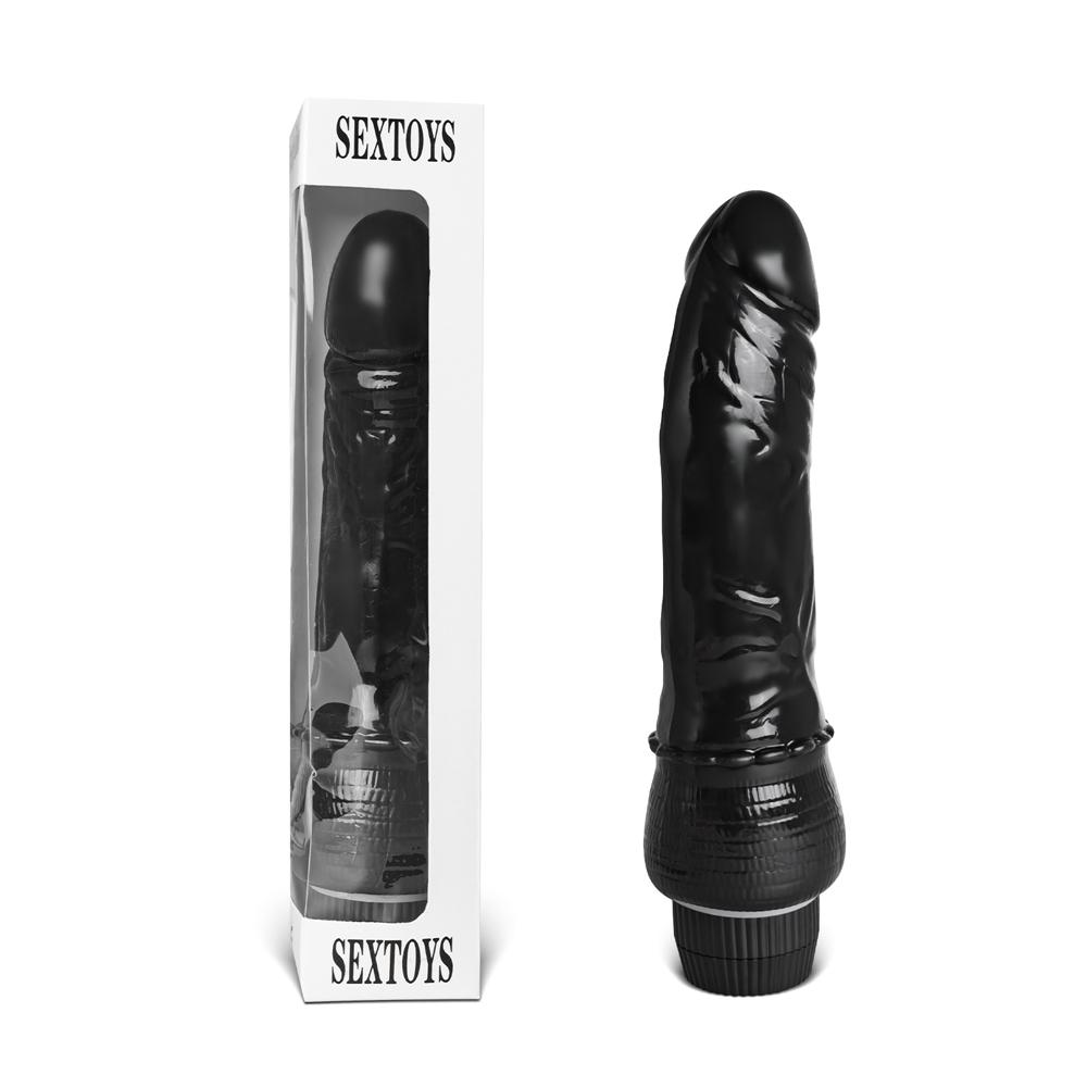 Black Color Realistic Penis Vibrator ( TPE Material )