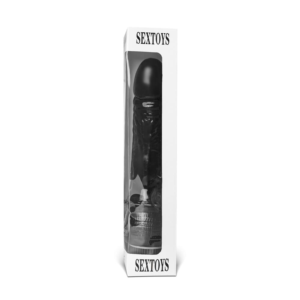 Black Color Realistic Penis Vibrator ( TPE Material )