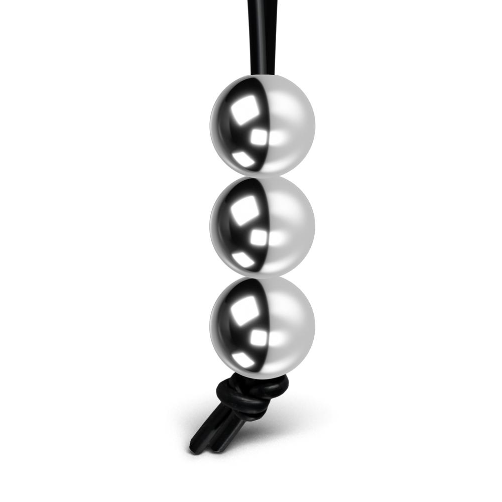 Black Color Silicone Cock Ring with Triple Balls