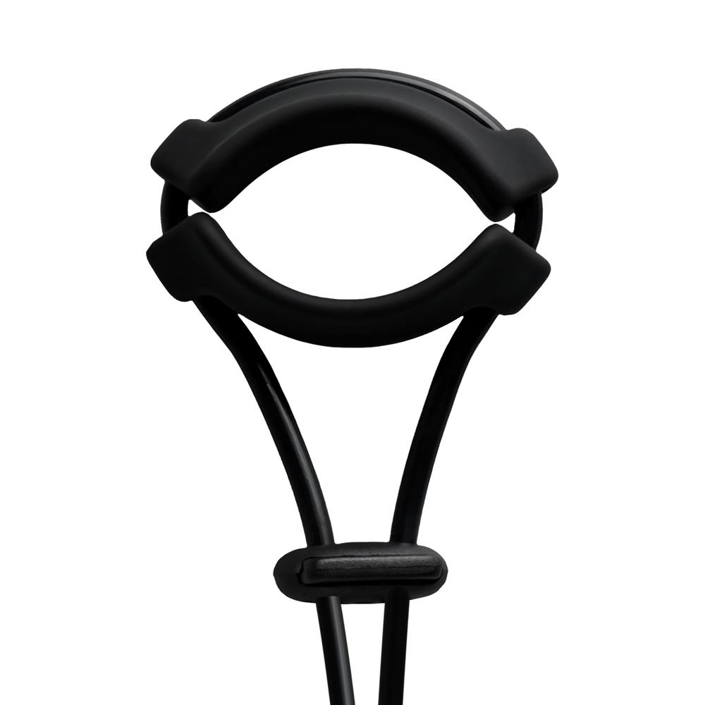 Black Color Silicone Cock Ring with Triple Balls