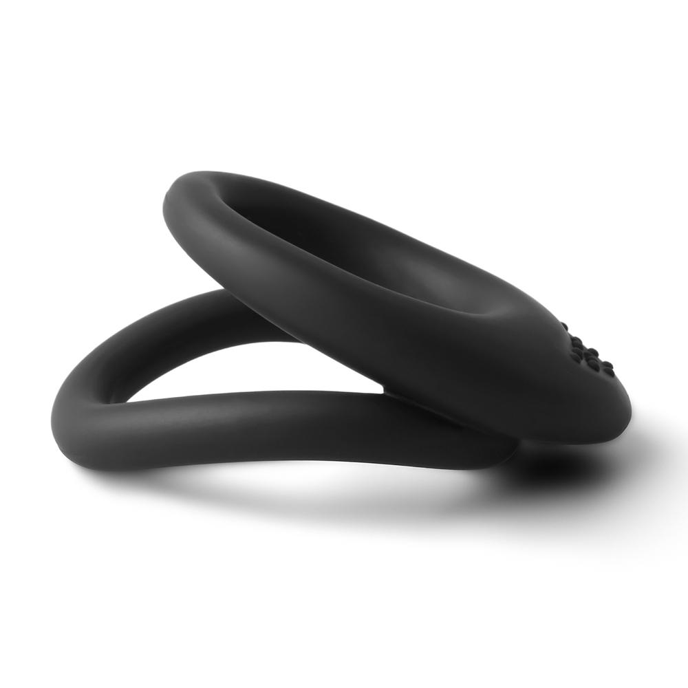 Black Color Silicone Dual Cock Rings