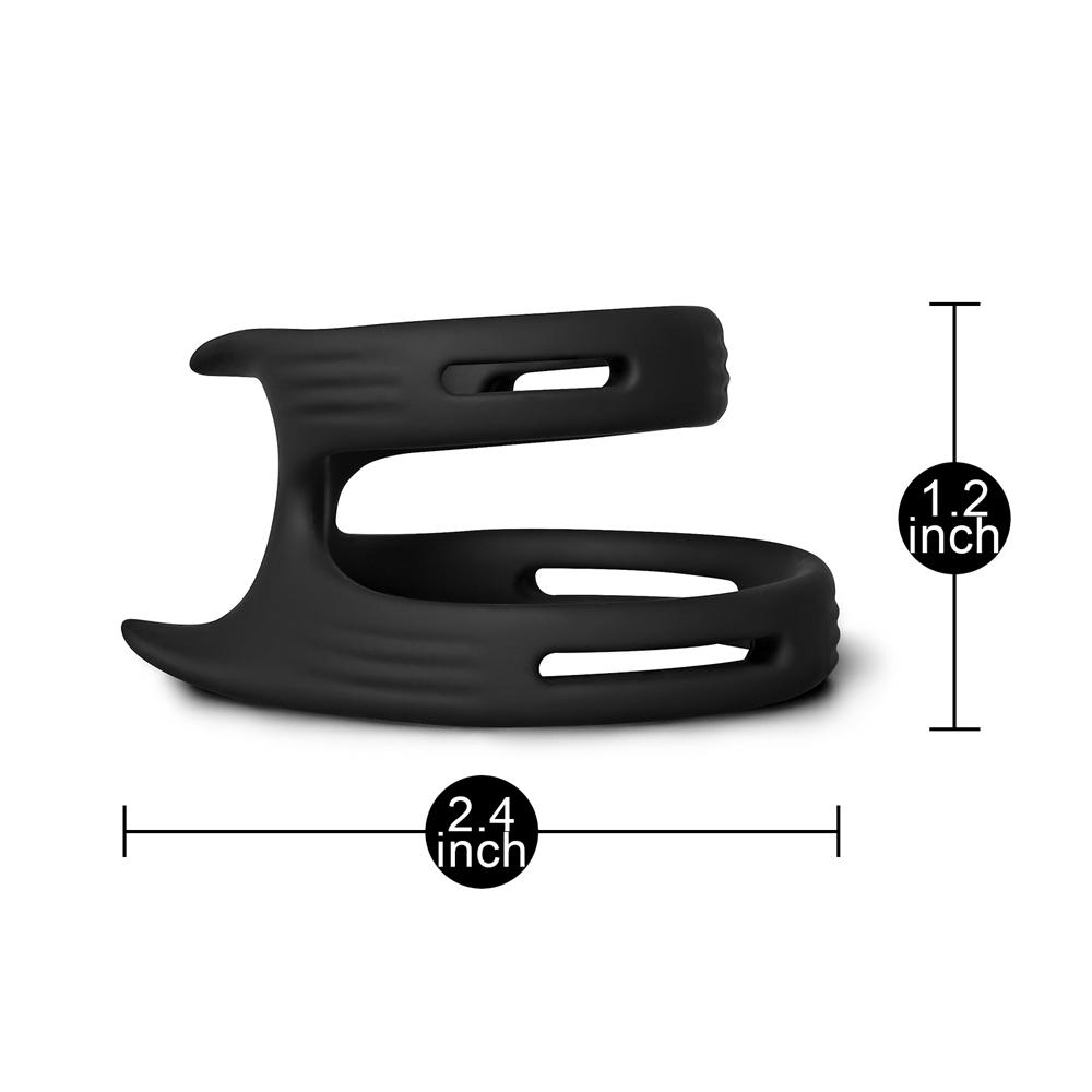 Black Color Silicone Dual Penis Rings