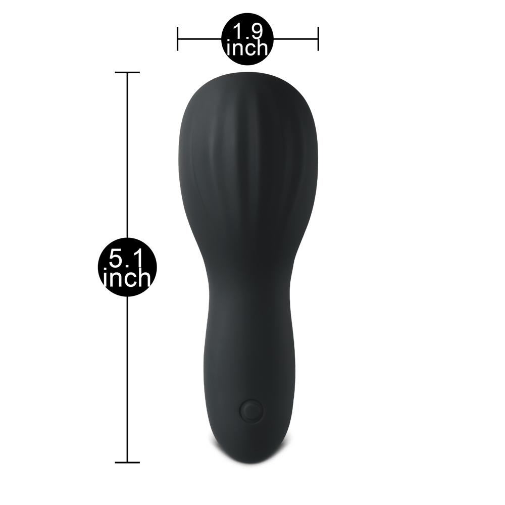 Black Color Silicone Male Masturbator Penis Training Vibrator I