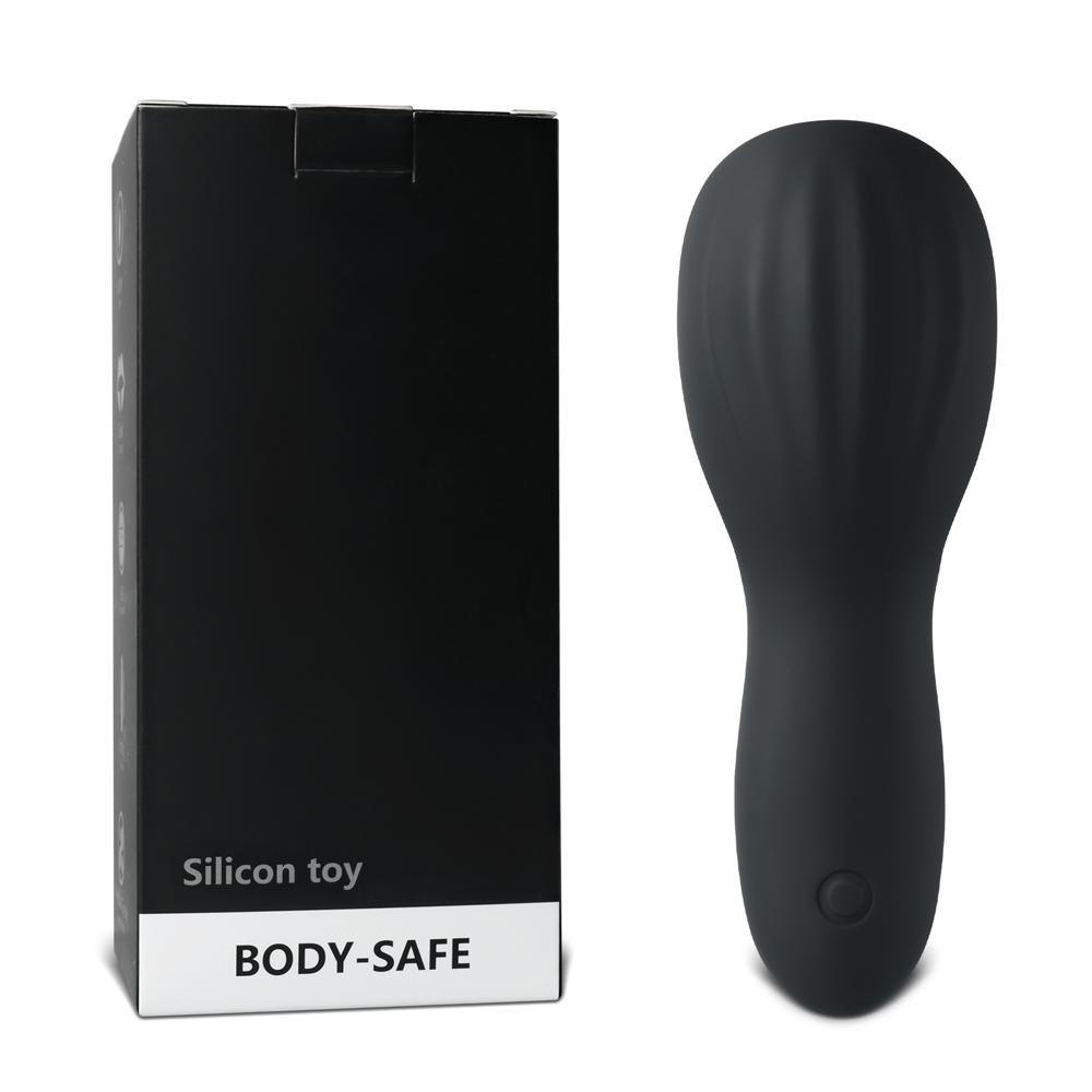 Black Color Silicone Male Masturbator Penis Training Vibrator I