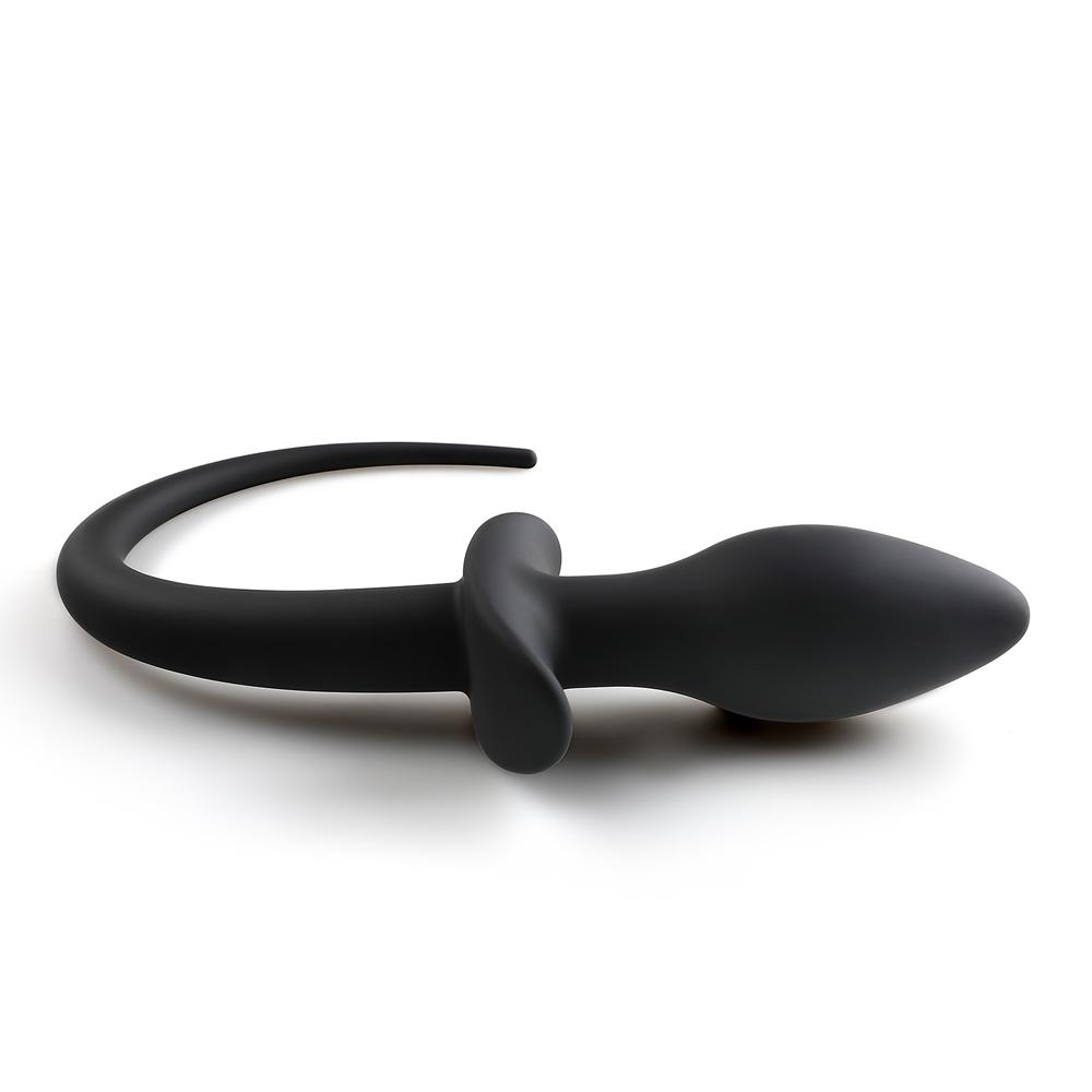 Black Color Silicone Putt Plug with Tail