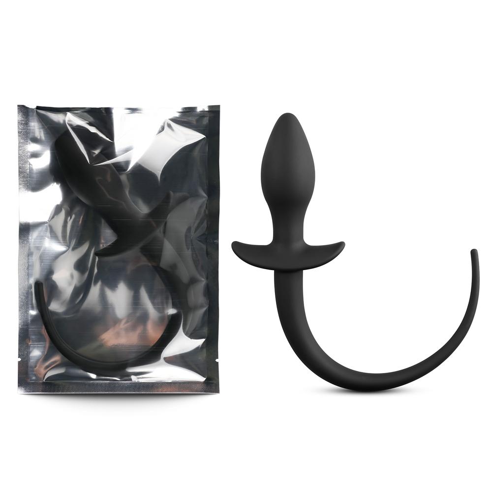 Black Color Silicone Putt Plug with Tail