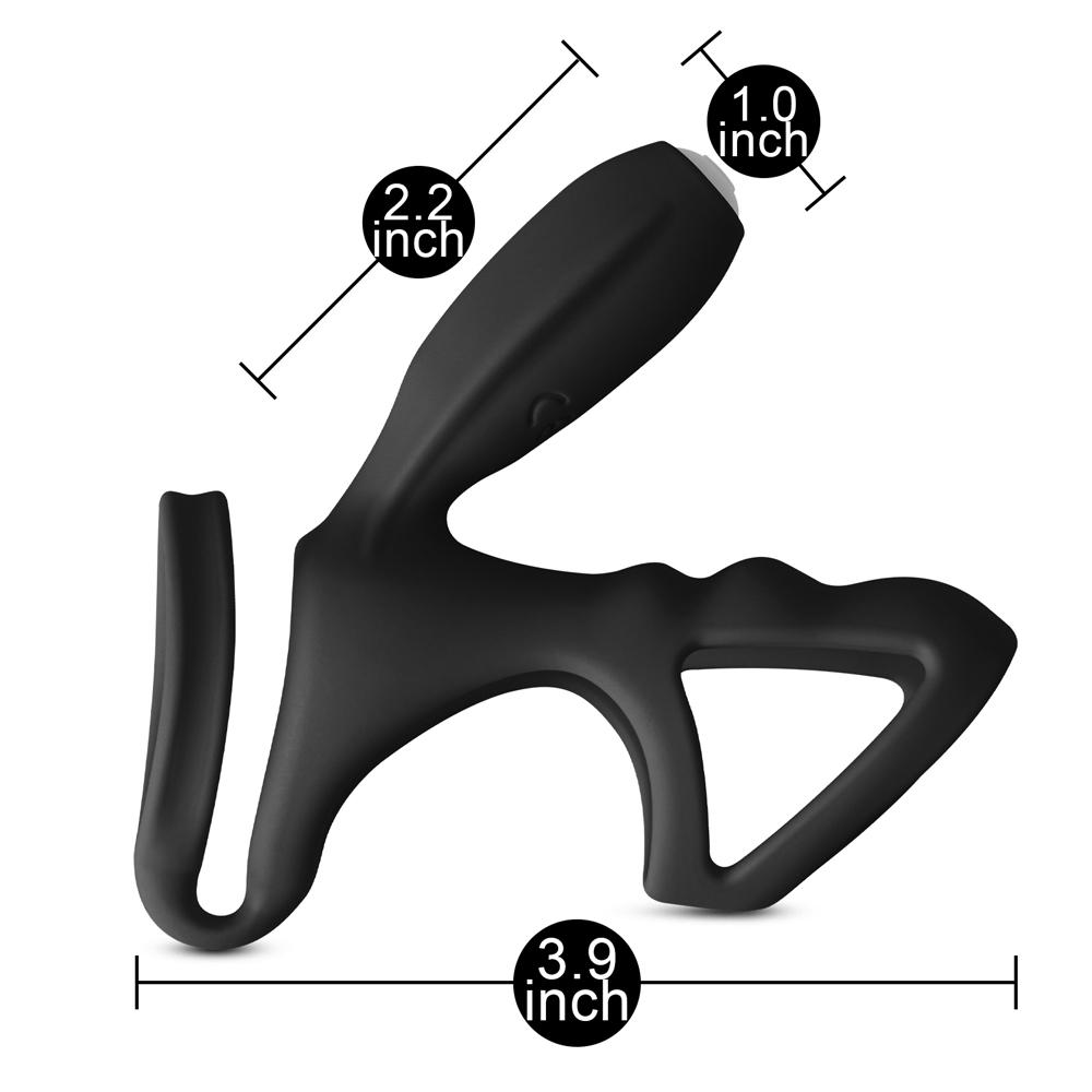 Black Color Silicone Vibrating Cock Ring