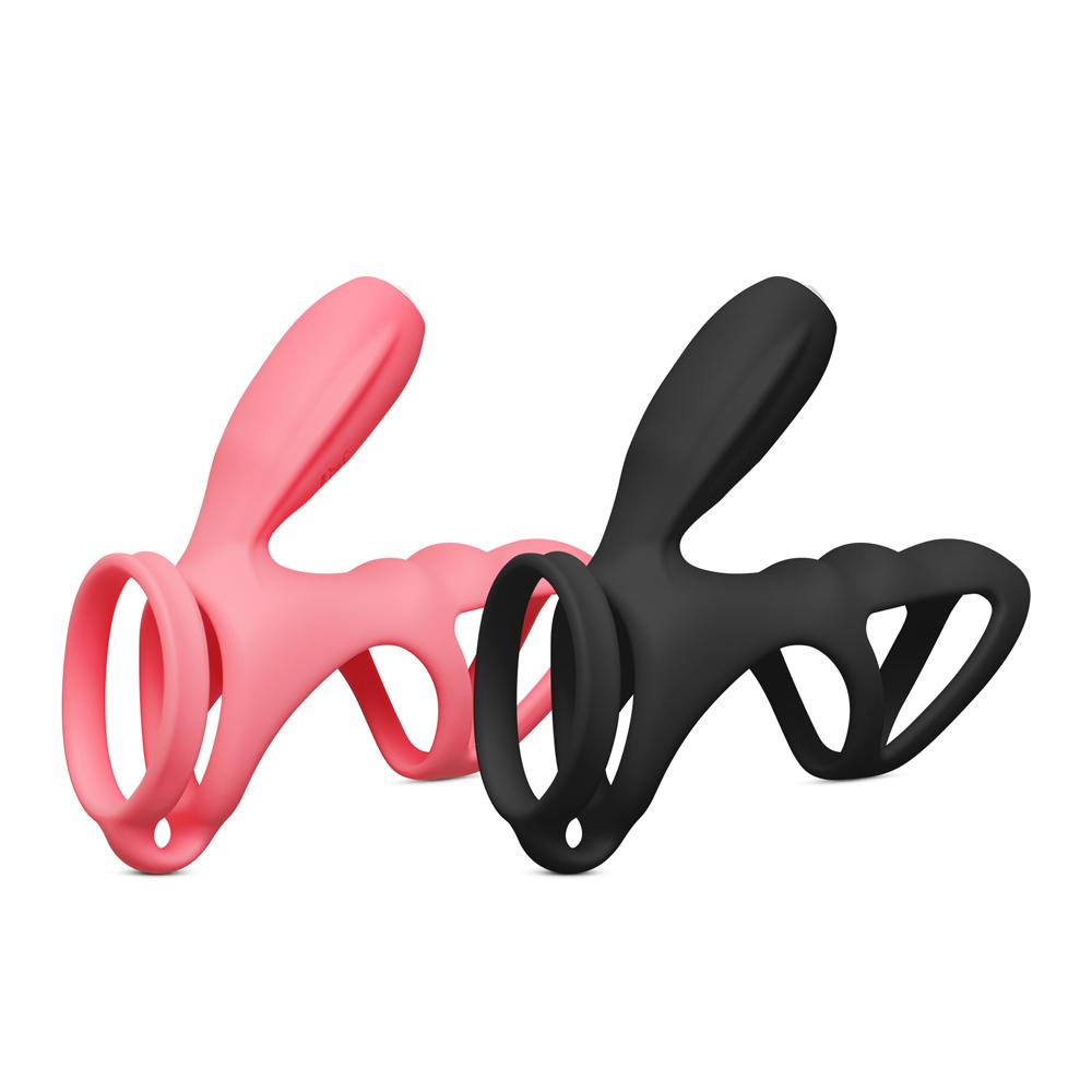 Black Color Silicone Vibrating Cock Ring