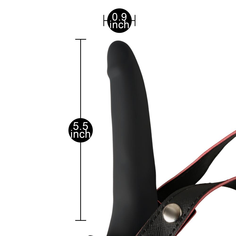 Black Color Strap On with Double Silicone Dildos