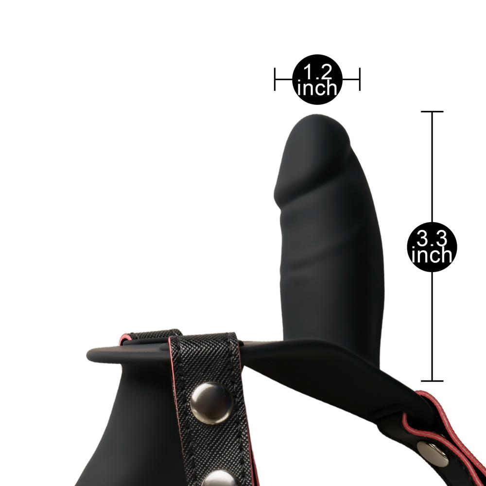 Black Color Strap On with Double Silicone Dildos