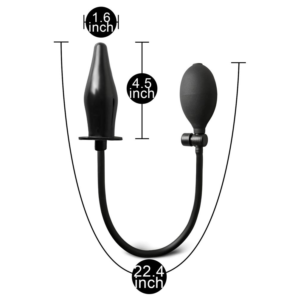 Black Inflatable Anal Plug