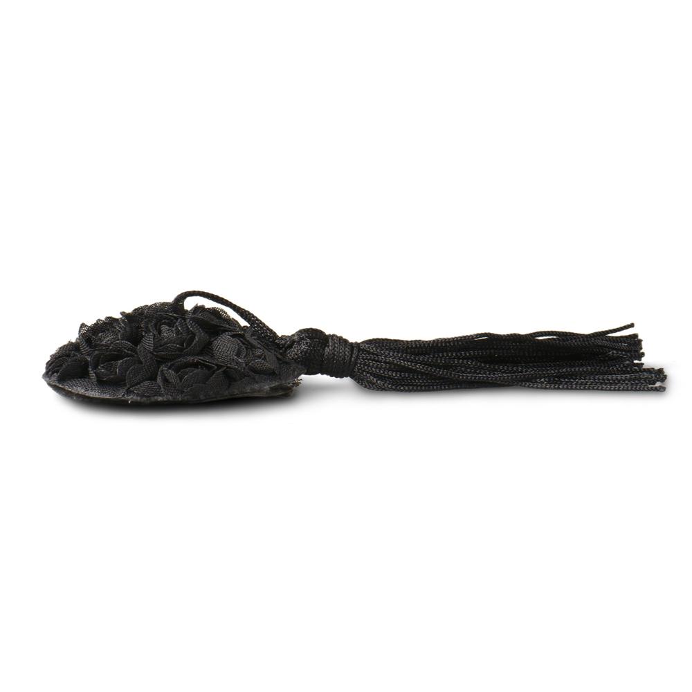 Black Lace Rose Nipple Tassels