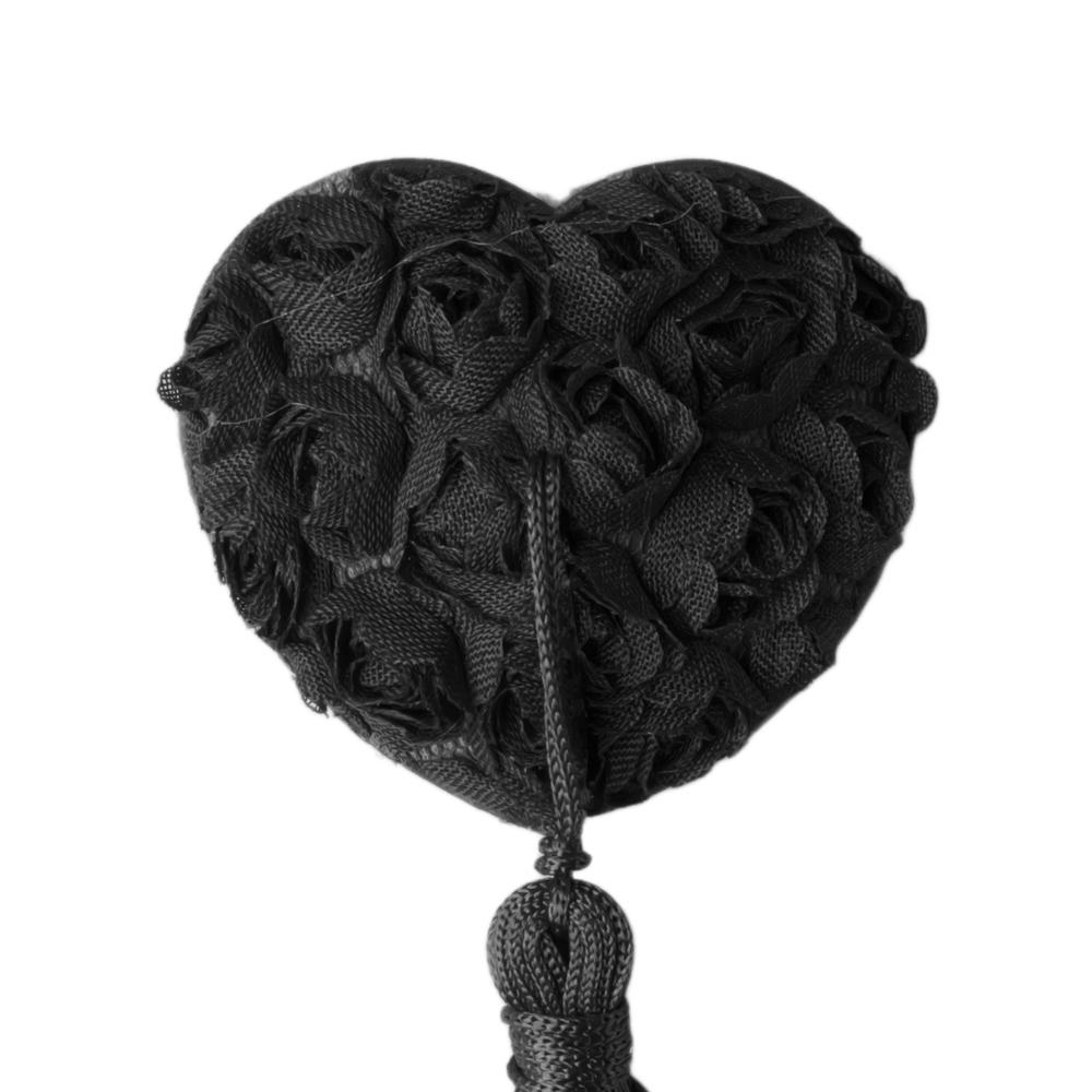 Black Lace Rose Nipple Tassels