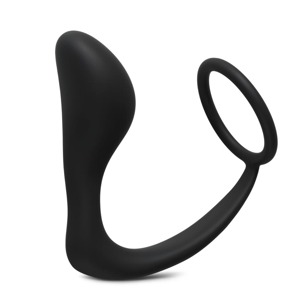 Black Silicone Ass-Gasm Plug with Cock Ring