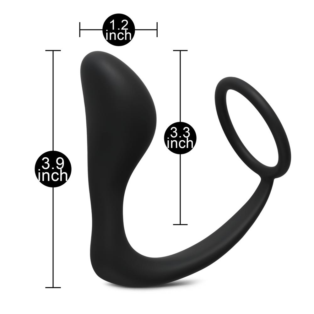 Black Silicone Ass-Gasm Plug with Cock Ring