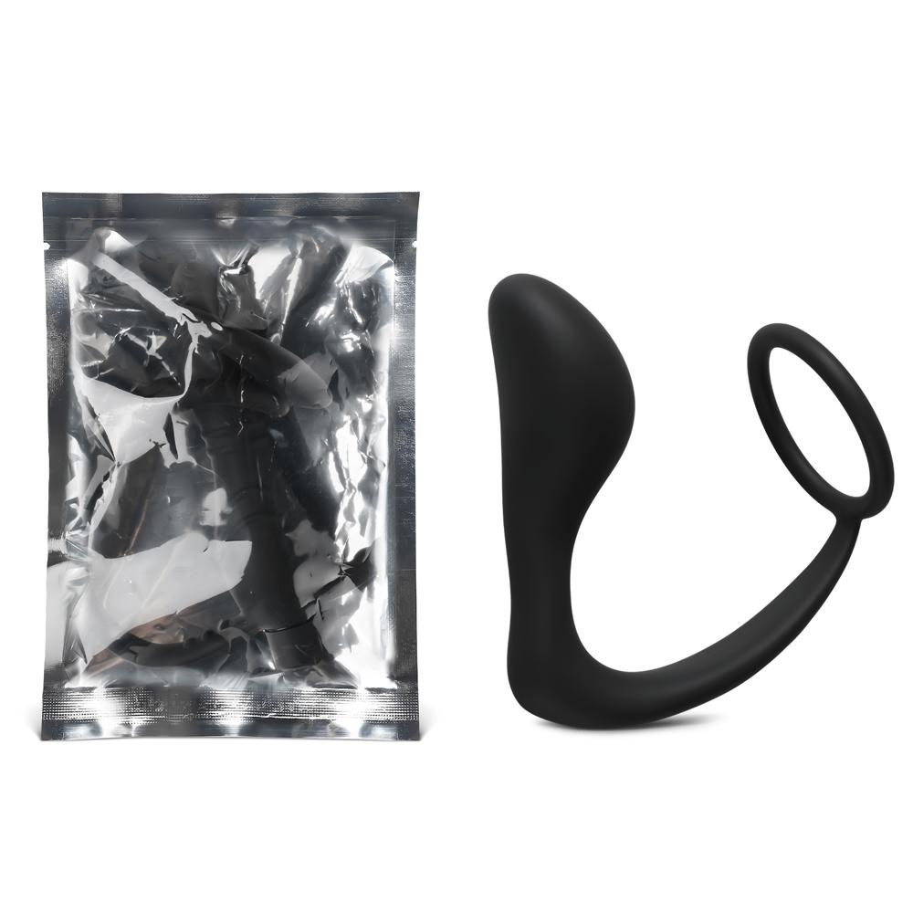 Black Silicone Ass-Gasm Plug with Cock Ring