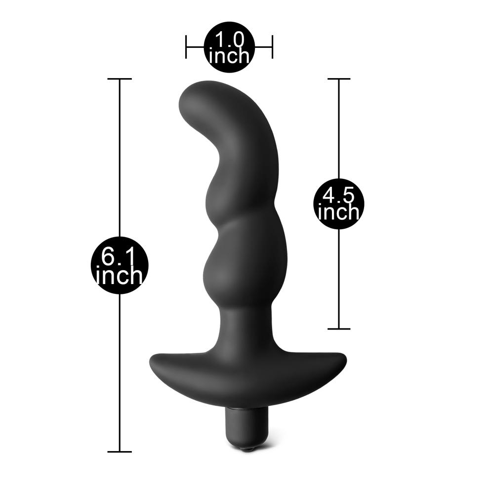 Black Silicone Beaded G-Spot Vibrator