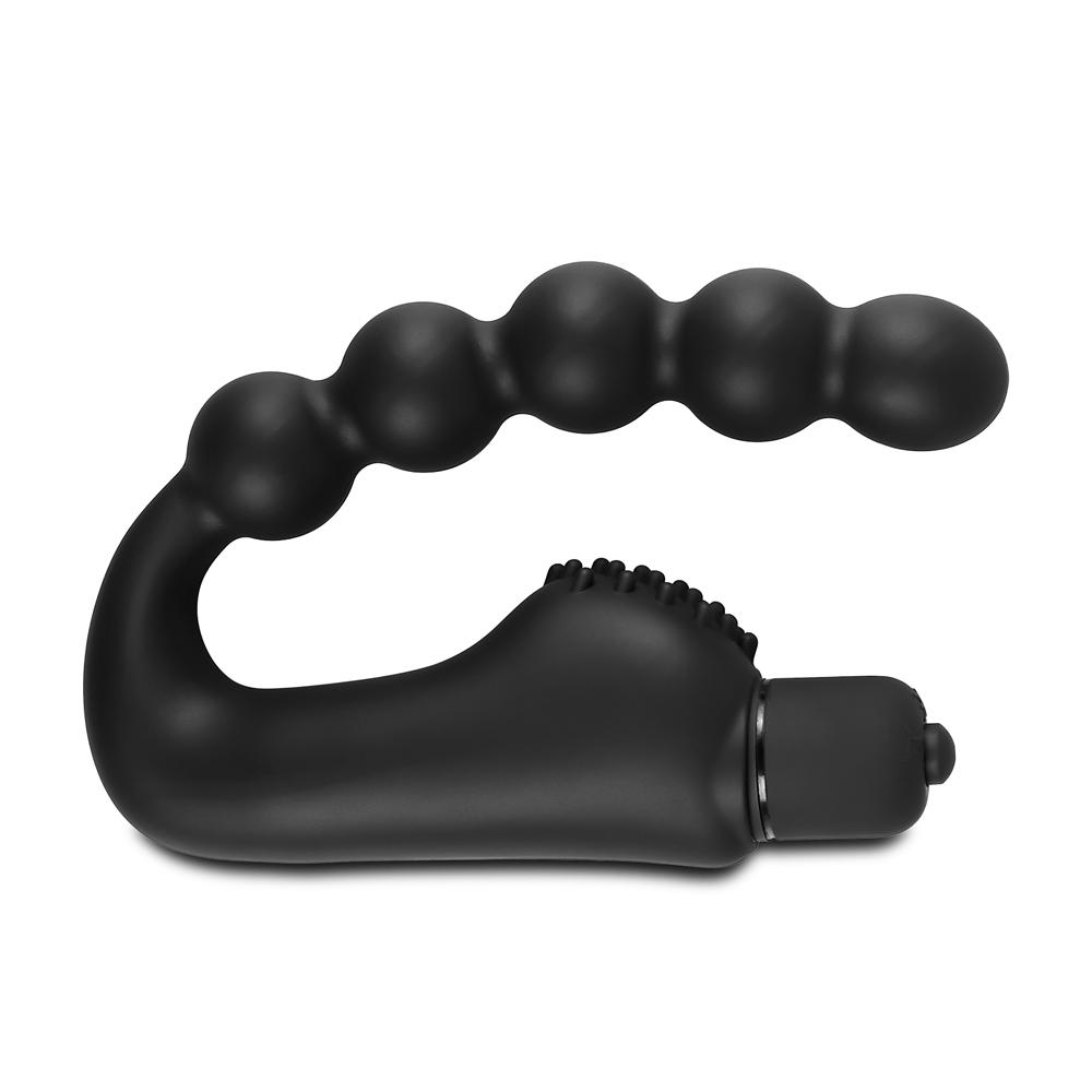 Black Silicone Vibrating Anal Beads