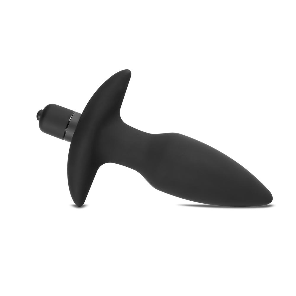 Black Silicone Vibrating Anal Plug