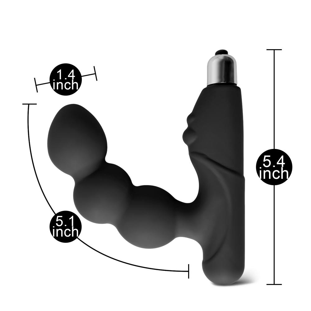 Black Silicone Vibrating Prostate Massager