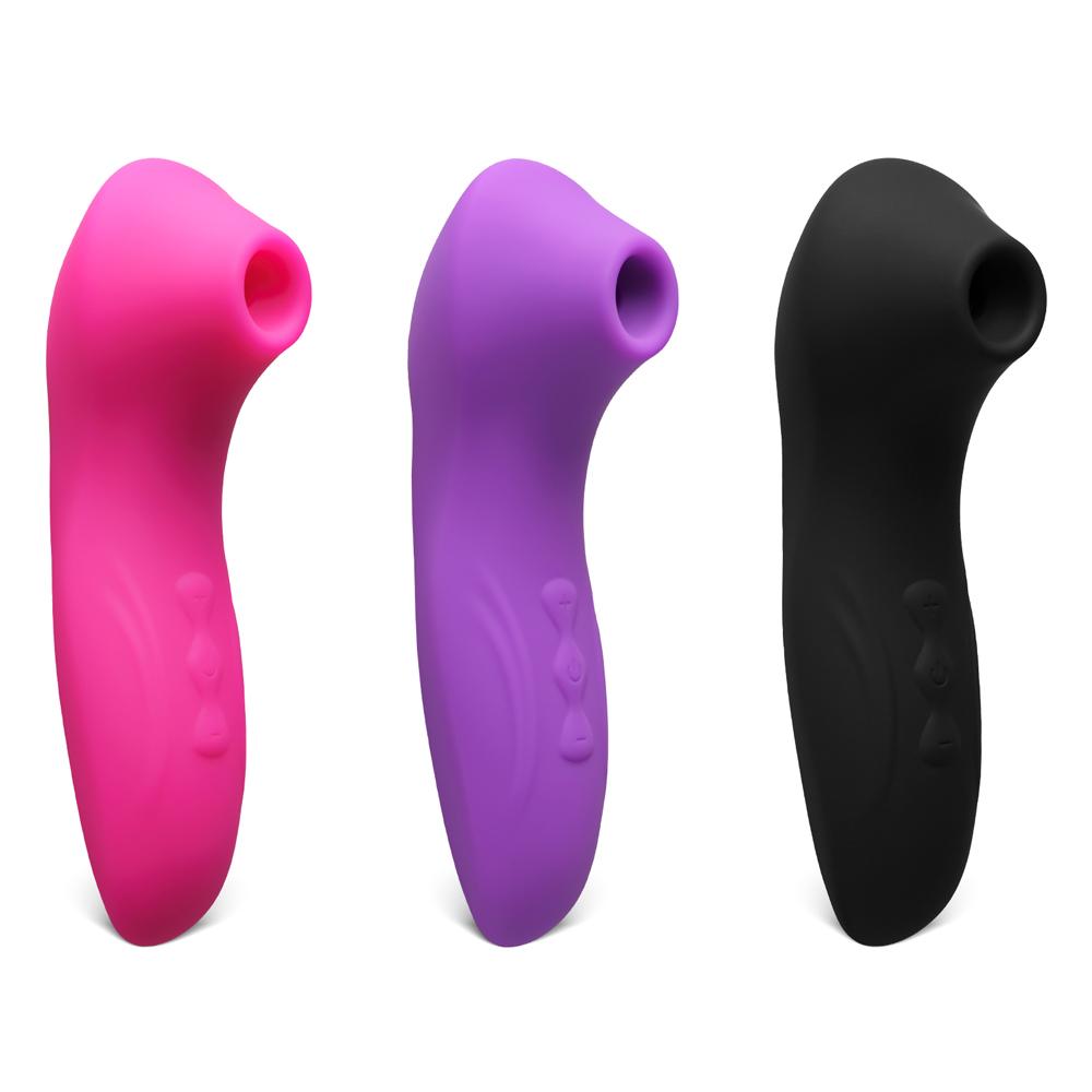 Black Sucking Massager - 5-Speed, Medical Grade Silicone, 4.53