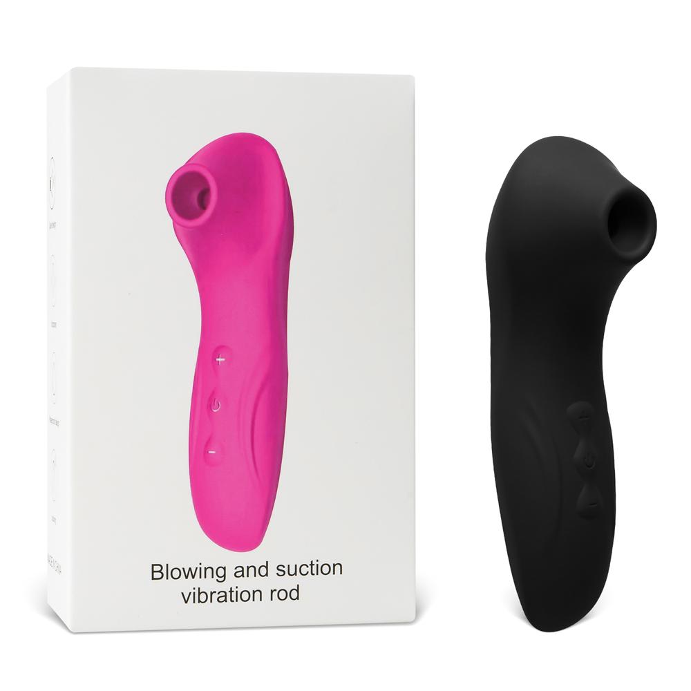 Black Sucking Massager - 5-Speed, Medical Grade Silicone, 4.53