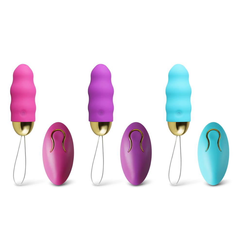 Blue Color 10 Speeds Rechargeable Remote Control Vibrator