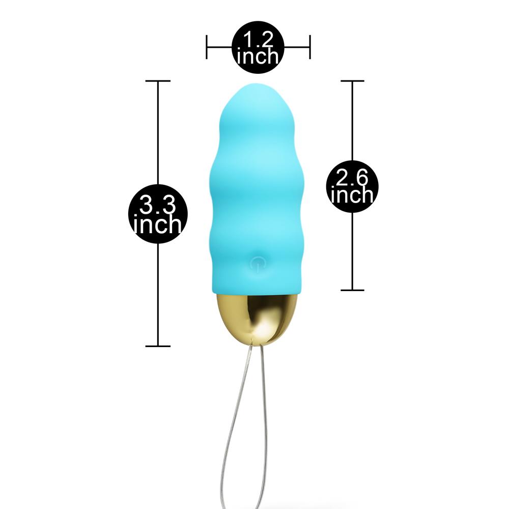 Blue Color 10 Speeds Rechargeable Remote Control Vibrator