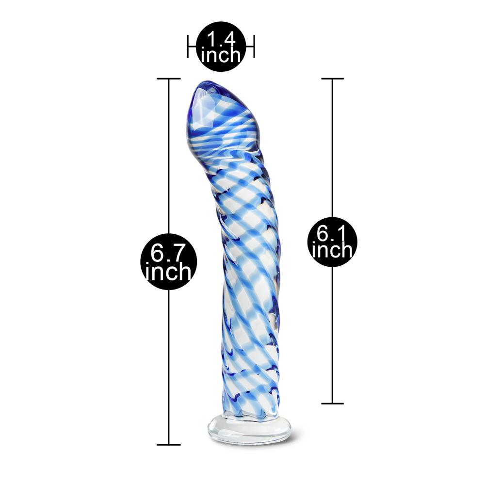 Blue Color Glass Dildo - P07