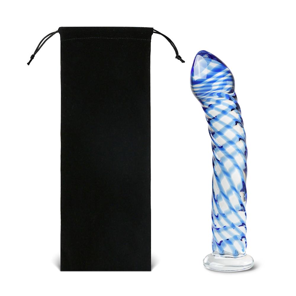 Blue Color Glass Dildo - P07