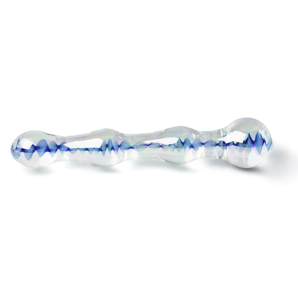 Blue Color Wavy Glass Massager - P10