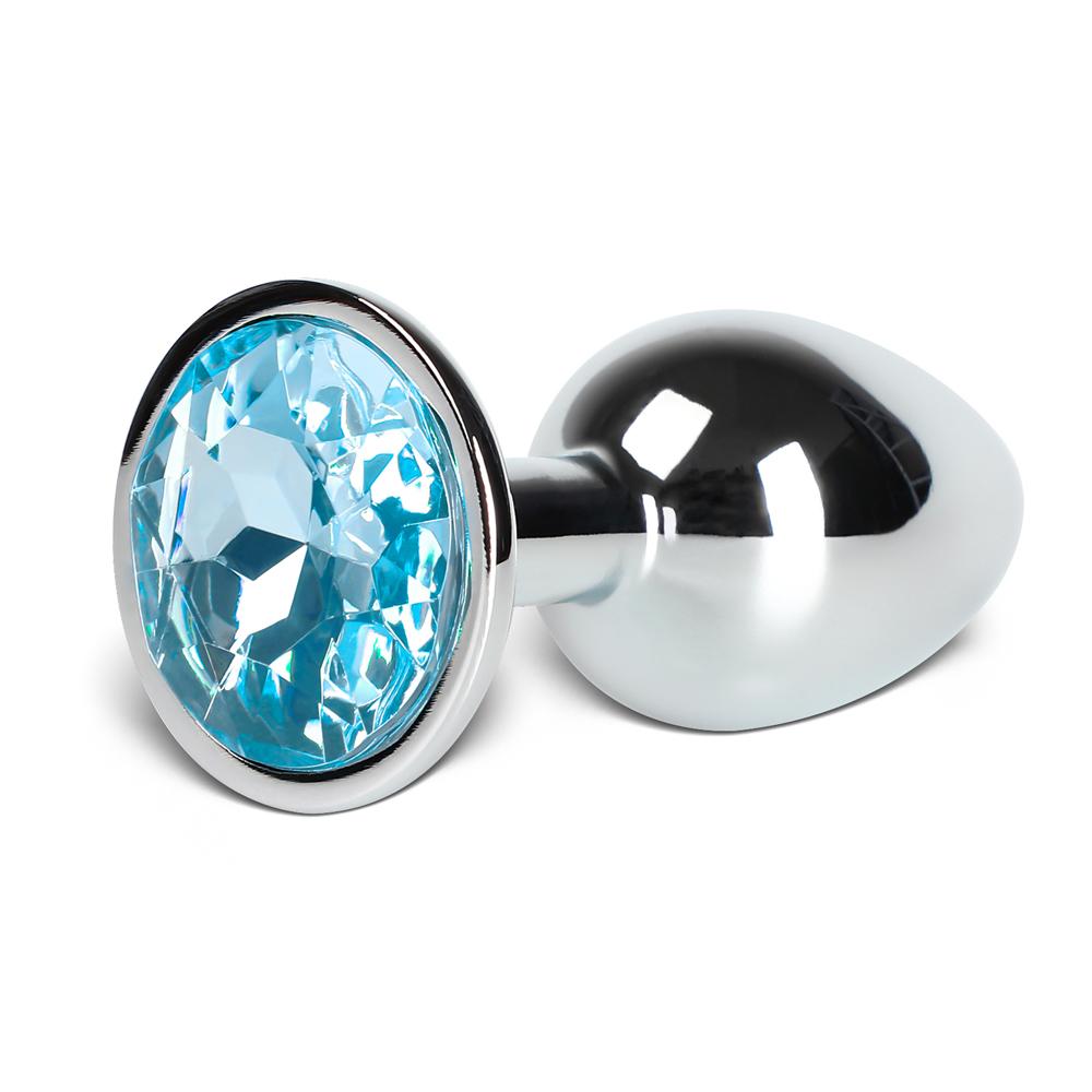 Blue Small Metallic Anal Plug