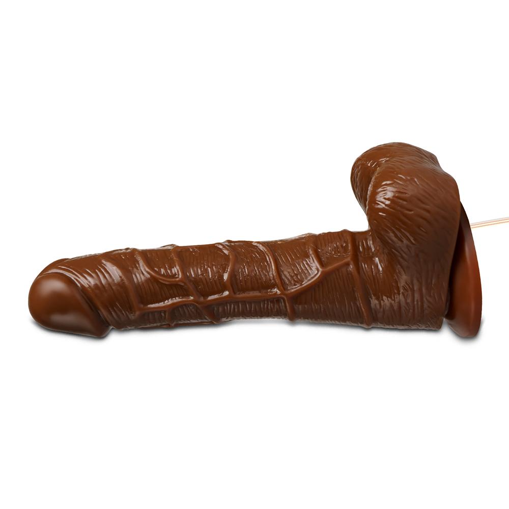 Brown Color Multi-Speed Vibrating and Rotating Realistic Dildo with Suction Cup