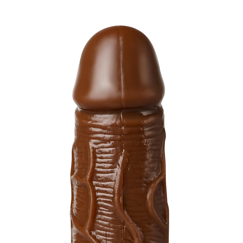 Brown Color Multi-Speed Vibrating and Rotating Realistic Dildo with Suction Cup