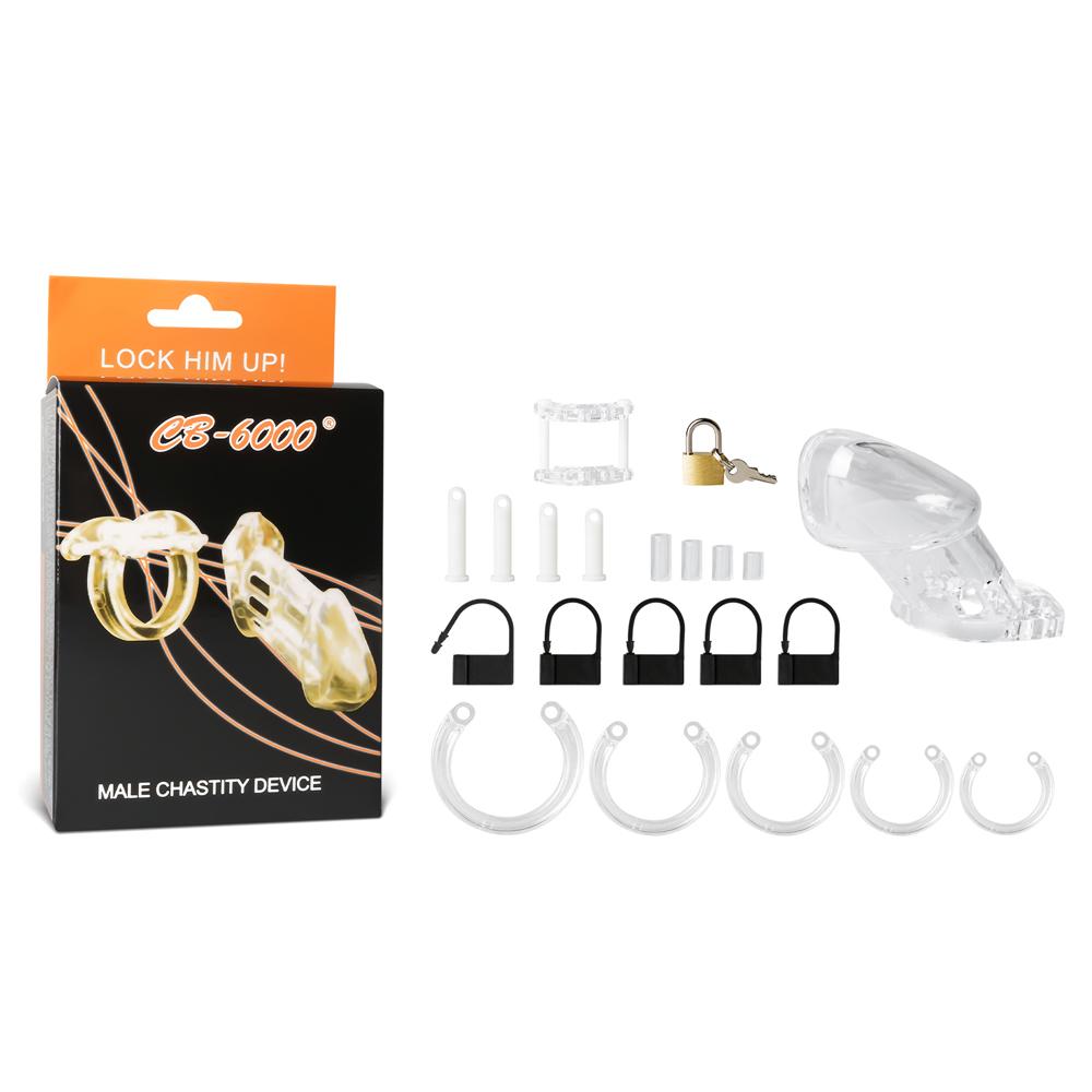 CB6000 Male Chastity Kit (Clear Color)