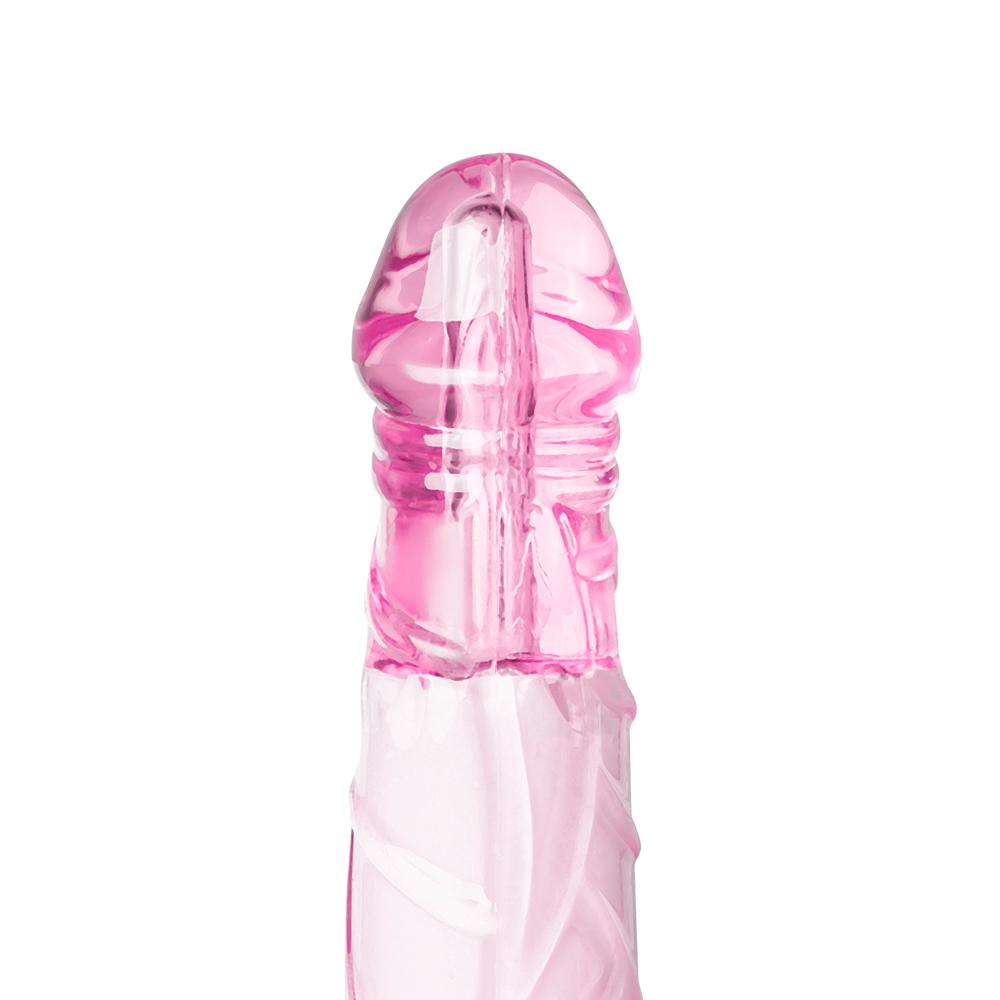 Cheap Clear Pink Color Realistic Dildo Vibrator ( No Smell )