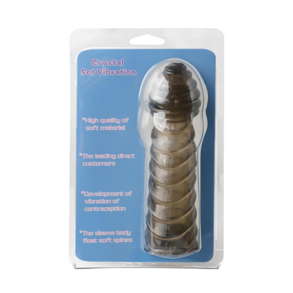 Clear Black Color Vibrating Penis Sleeve I