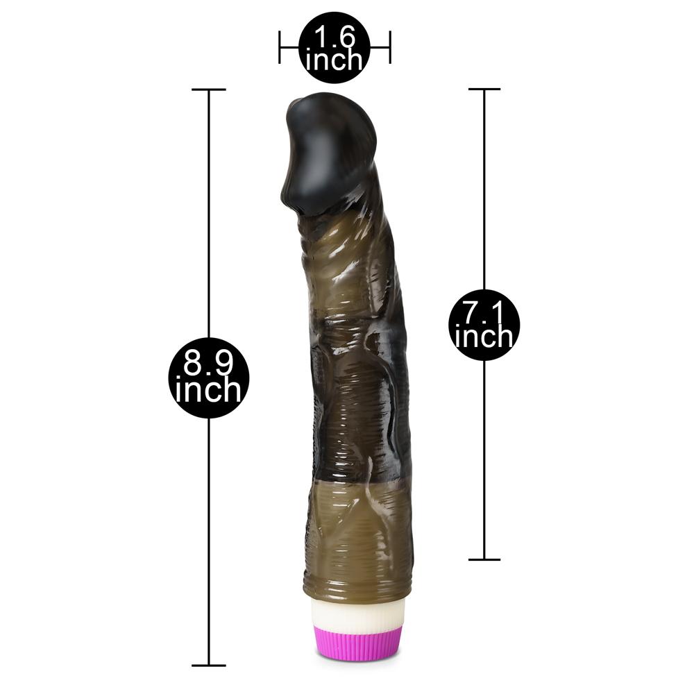 Clear Black Flexible Basic Realistic Vibrator