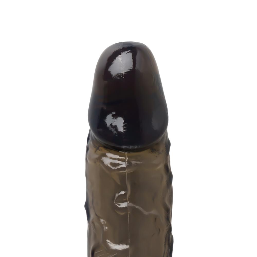 Clear Black Penis Sleeve with Ring