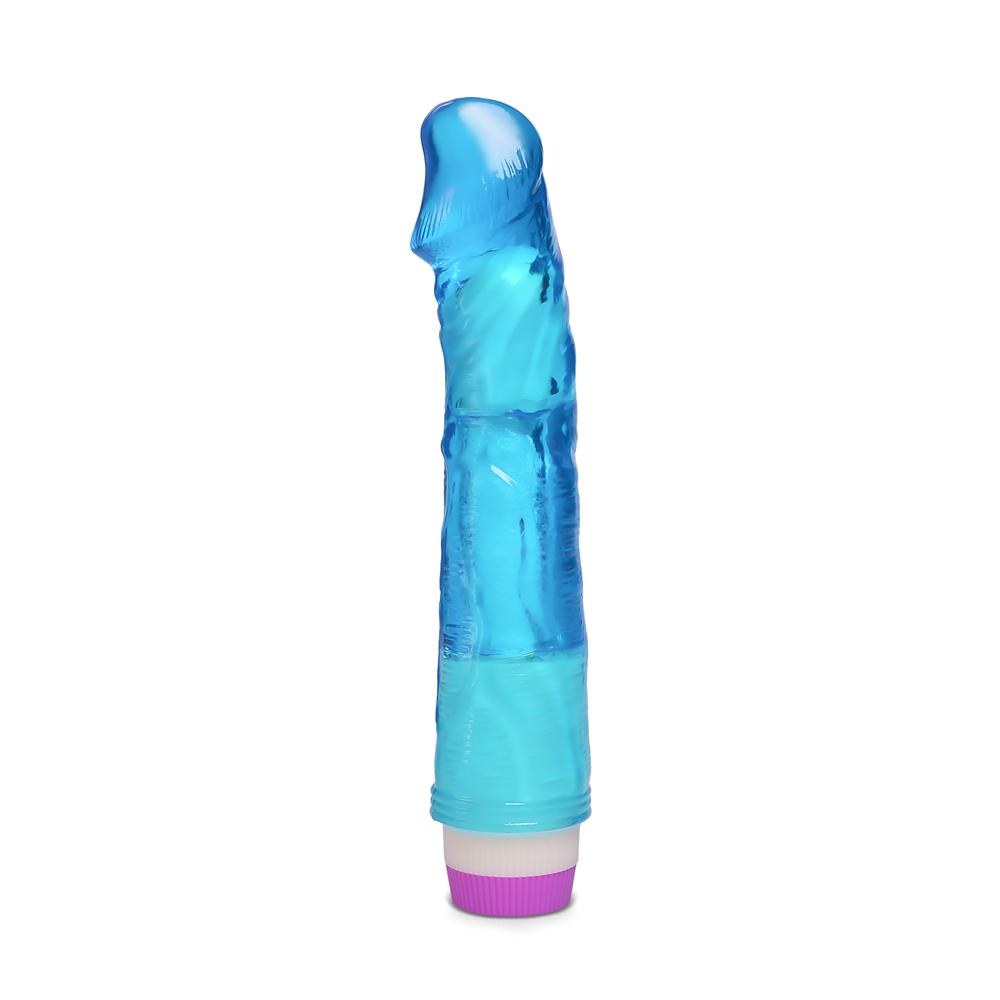 Clear Blue Flexible Basic Realistic Vibrator