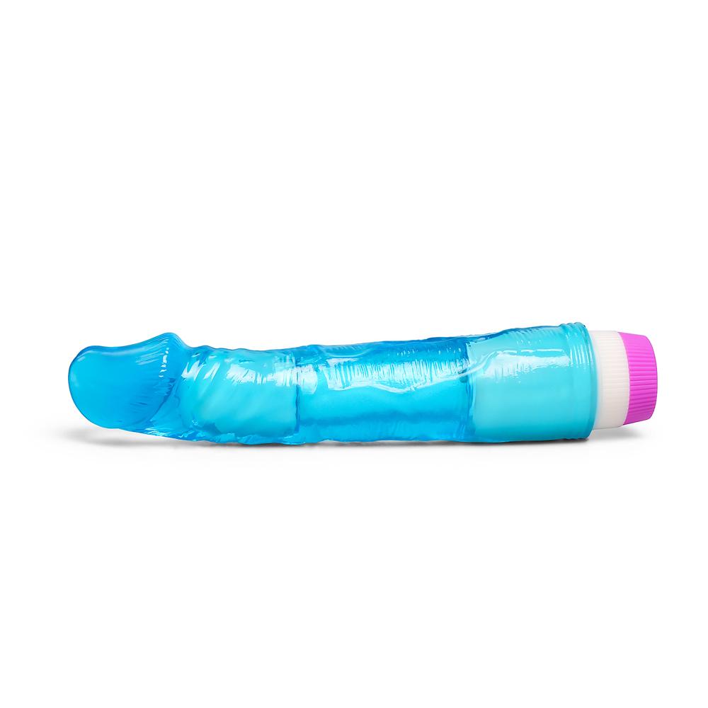 Clear Blue Flexible Basic Realistic Vibrator