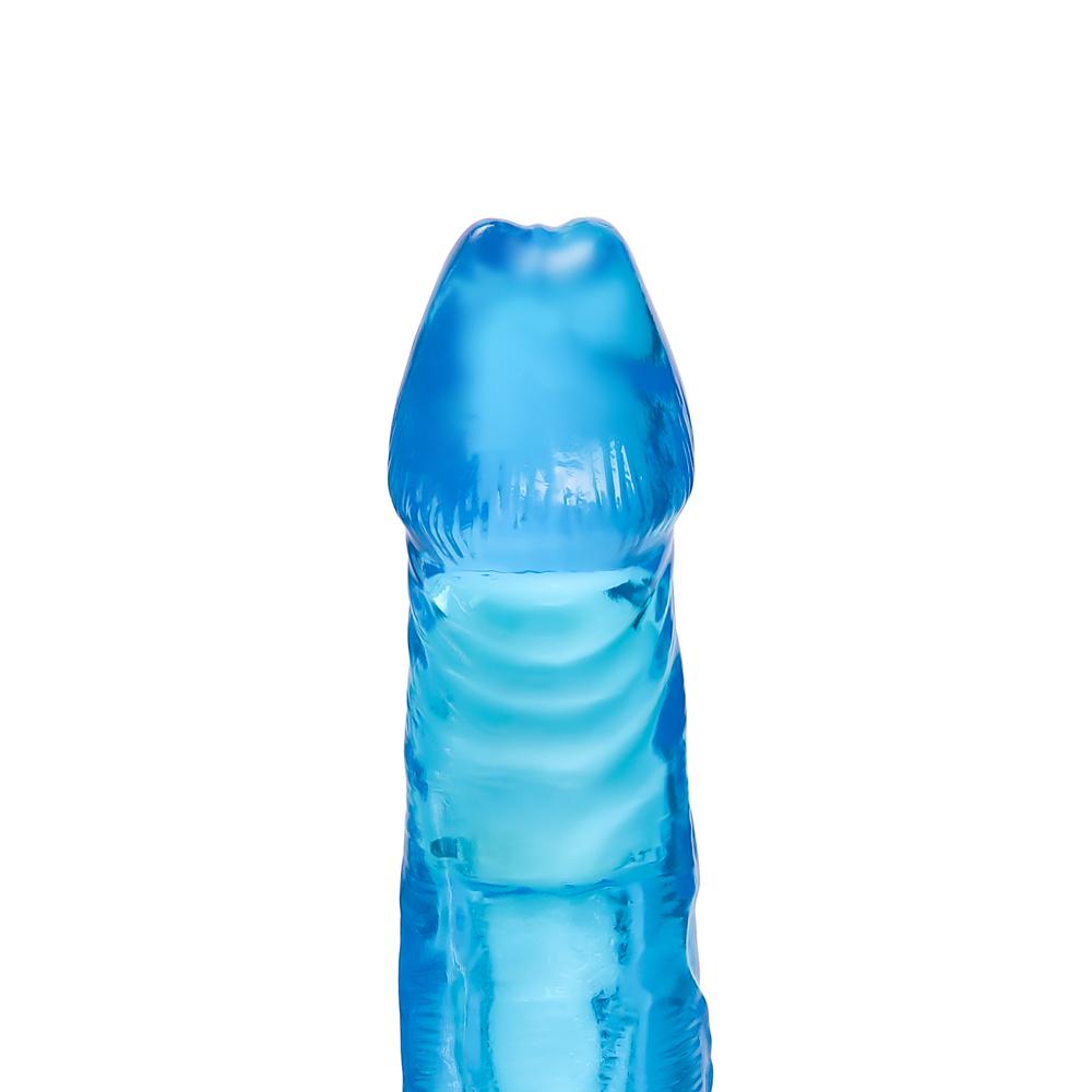 Clear Blue Flexible Basic Realistic Vibrator