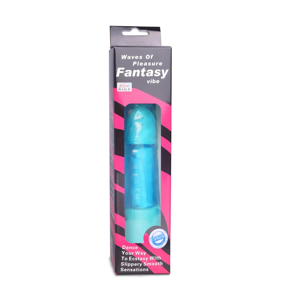 Clear Blue Flexible Basic Realistic Vibrator